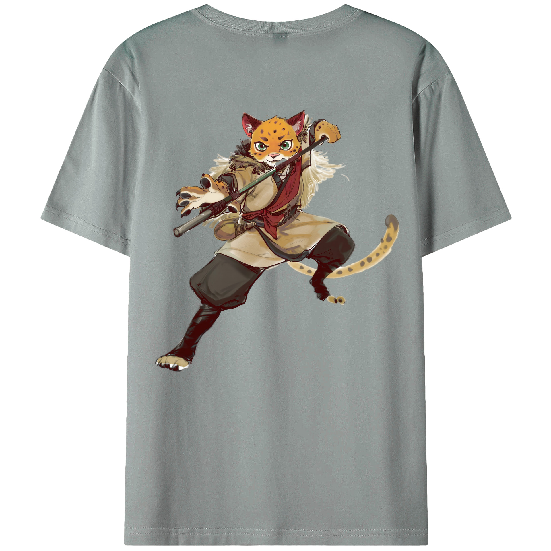 （画像用） Ne Zha 2 ナタ 魔童の大暴れ 綿100％ メンズ半袖Tシャツ（バックプリント） 通気性